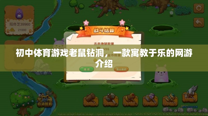 初中體育游戲老鼠鉆洞，一款寓教于樂的網(wǎng)游介紹