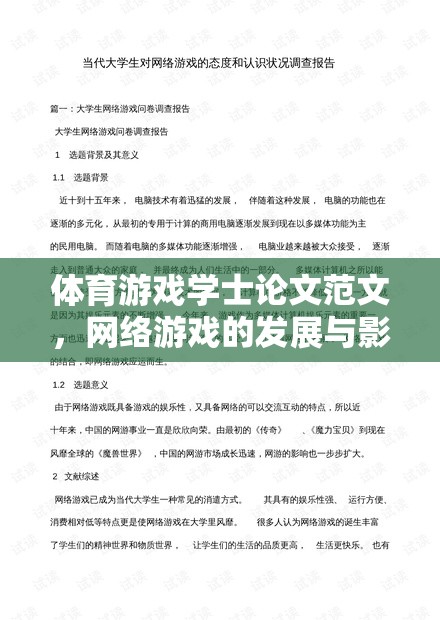 體育游戲?qū)W士論文范文，網(wǎng)絡(luò)游戲的發(fā)展與影響研究