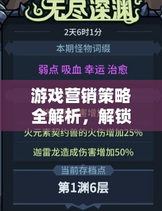 解鎖游戲成功之秘，全面解析游戲營銷策略