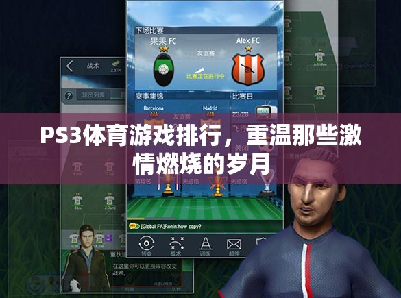 PS3體育游戲排行，重溫那些激情燃燒的歲月