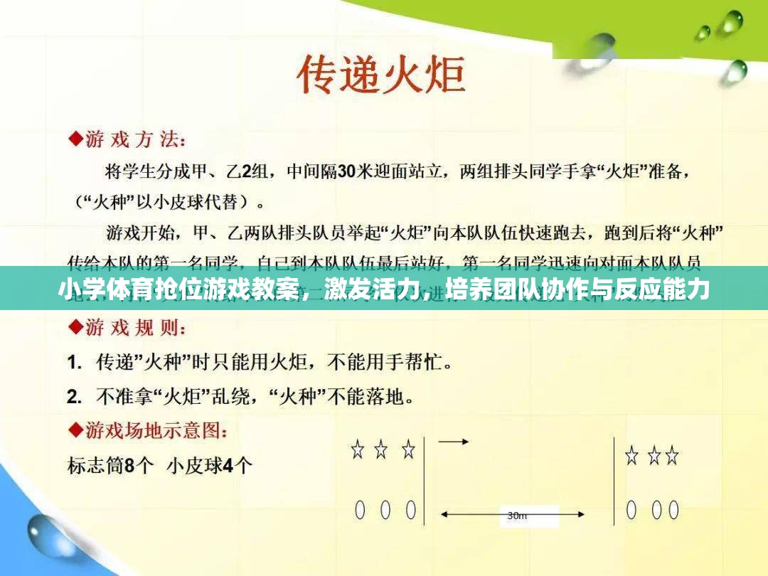 小學(xué)體育搶位游戲教案，激發(fā)活力，培養(yǎng)團(tuán)隊(duì)協(xié)作與反應(yīng)能力