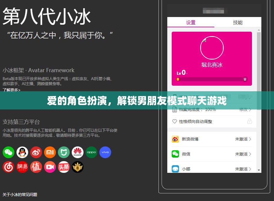 解鎖男友模式，愛的角色扮演聊天游戲