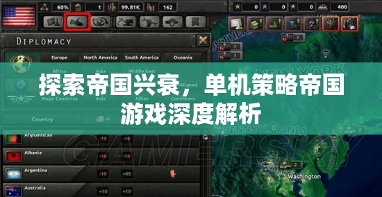 探索帝國(guó)興衰，深度解析單機(jī)策略帝國(guó)游戲的策略與魅力