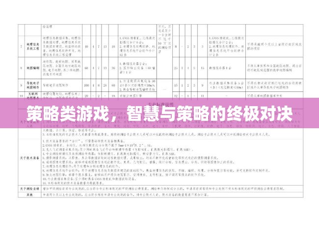 智慧與策略的巔峰對(duì)決，策略類游戲的終極挑戰(zhàn)