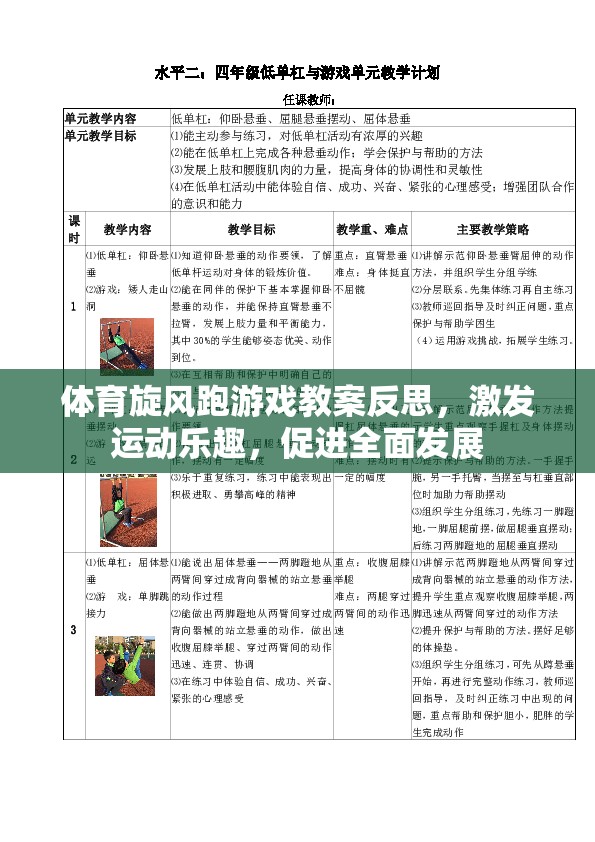 體育旋風(fēng)跑游戲教案反思，激發(fā)運(yùn)動樂趣，促進(jìn)全面發(fā)展
