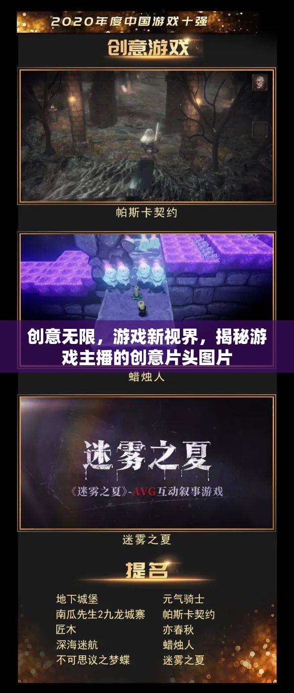 創(chuàng)意無限，游戲主播的獨特片頭圖片揭秘