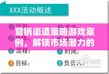 解鎖市場(chǎng)潛力的渠道迷宮，營(yíng)銷渠道策略游戲案例分析