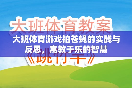 大班體育游戲拍蒼蠅，寓教于樂的實踐與智慧反思  第2張