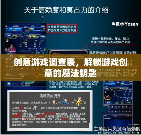解鎖游戲創(chuàng)意的魔法鑰匙，創(chuàng)意游戲調(diào)查表