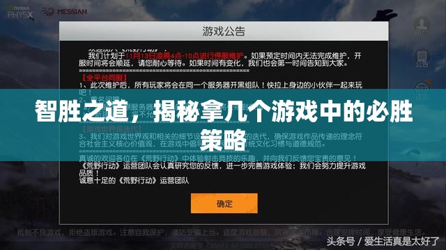 智勝之道，揭秘游戲中必勝策略的秘密