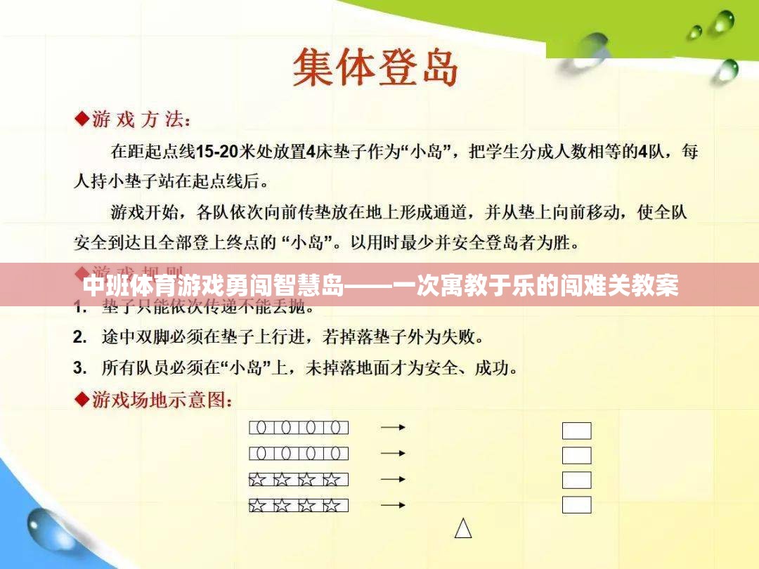 中班體育游戲，勇闖智慧島——寓教于樂(lè)的智慧挑戰(zhàn)