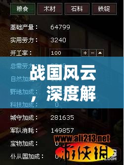 戰(zhàn)國(guó)風(fēng)云深度解析，游戲策略玩法指南  第3張