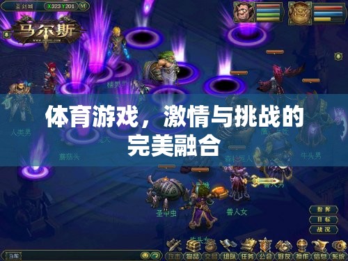 激情與挑戰(zhàn)，體育游戲中的完美融合