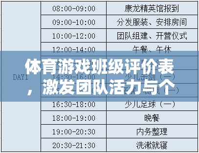 激發(fā)團隊活力與個人潛能，體育游戲班級評價表創(chuàng)意工具
