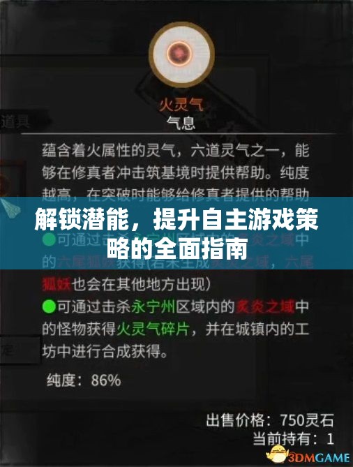 解鎖潛能，全面指南提升自主游戲策略