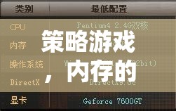 策略游戲，內(nèi)存的大胃王與智慧的較量