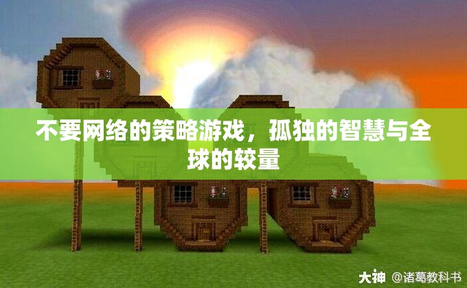 孤島智謀，無網(wǎng)絡策略游戲的全球較量
