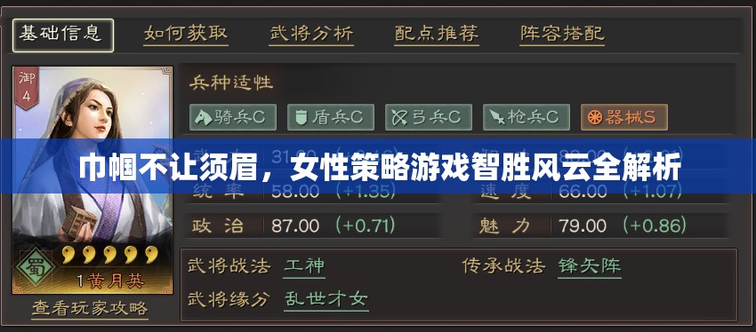 巾幗智勝，女性在策略游戲中的風(fēng)云全解析