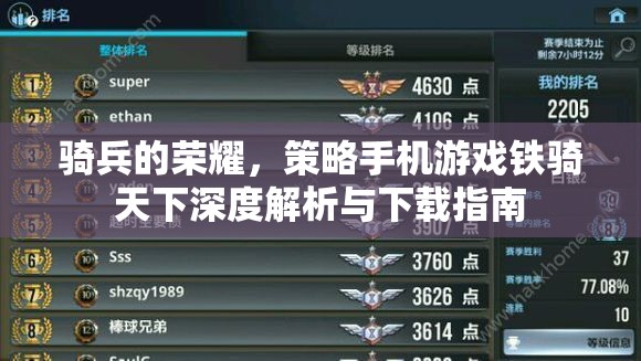 鐵騎天下，深度解析與策略手機游戲下載指南  第1張
