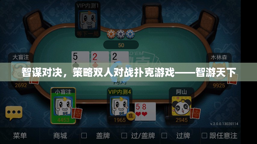 智謀對決，策略雙人對戰(zhàn)撲克游戲——智游天下
