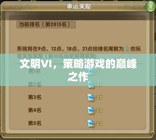 文明VI，策略游戲的巔峰之作