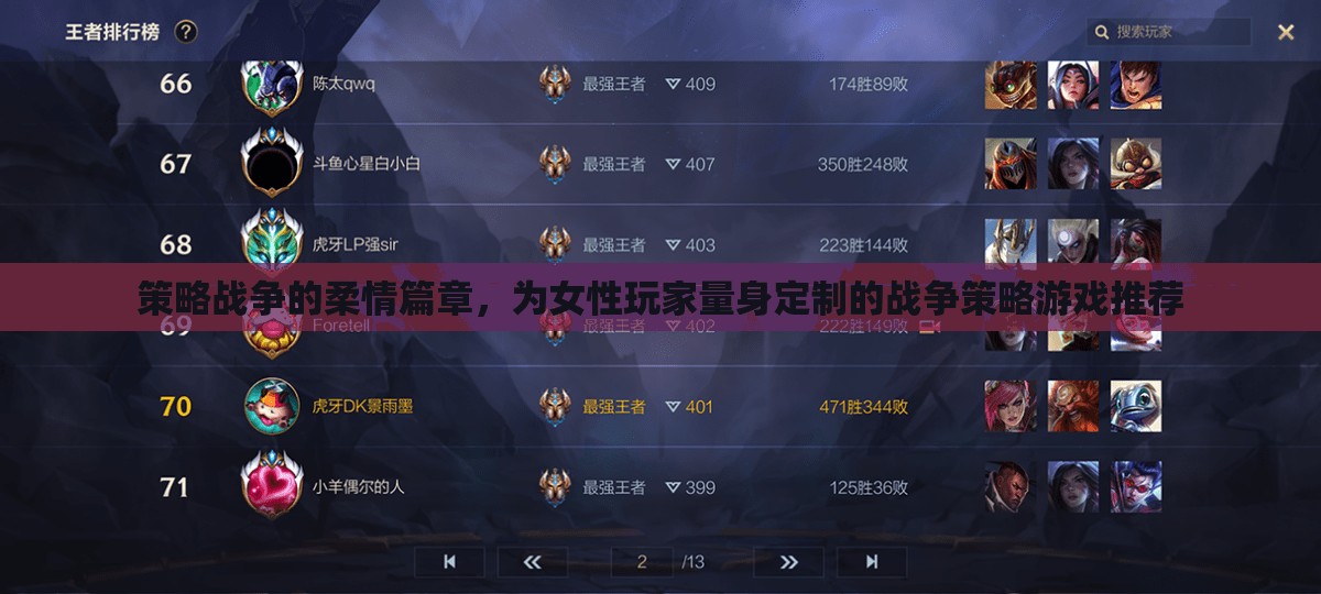 柔情戰(zhàn)歌，專為女性玩家打造的策略戰(zhàn)爭(zhēng)游戲推薦