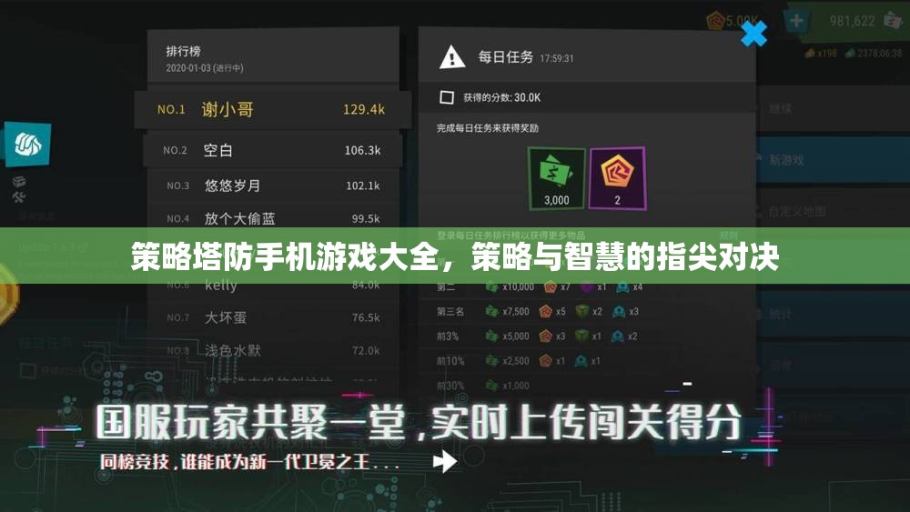策略塔防手機(jī)游戲大全，指尖上的智慧與策略對(duì)決