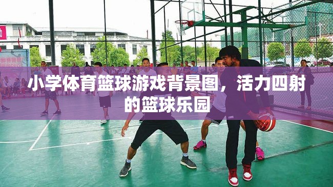 活力籃球樂(lè)園，小學(xué)體育的激情背景圖