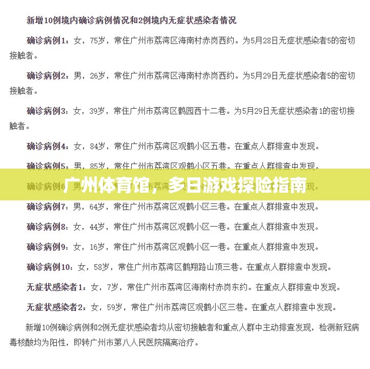 廣州體育館，多日游戲探險(xiǎn)的絕佳選擇
