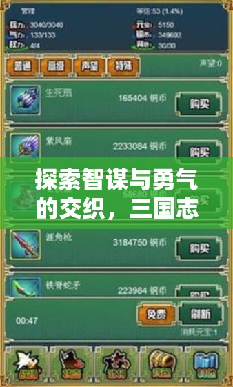 智勇交織，三國志策略天下游戲深度解析