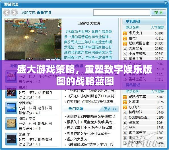 盛大游戲策略，重塑數(shù)字娛樂版圖的戰(zhàn)略藍(lán)圖