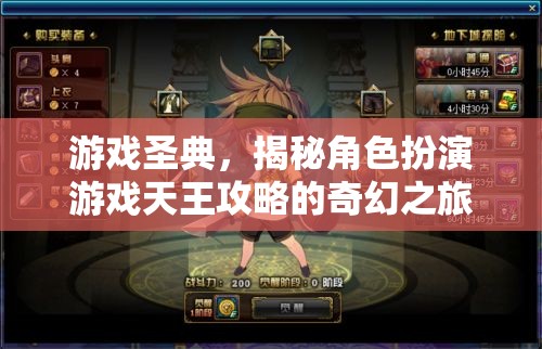 游戲圣典，揭秘角色扮演游戲天王攻略的奇幻之旅