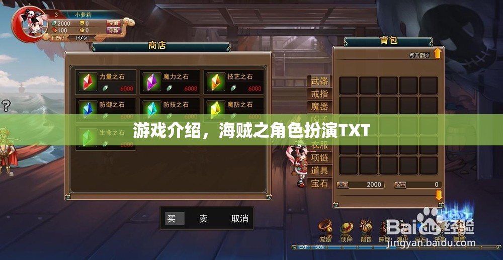 海賊之角色扮演TXT版，探索無盡海域的冒險(xiǎn)之旅
