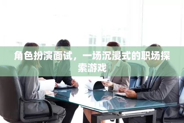 角色扮演面試，一場沉浸式的職場探索游戲
