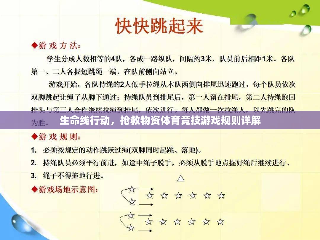 生命線行動，體育競技游戲中的物資搶救策略詳解