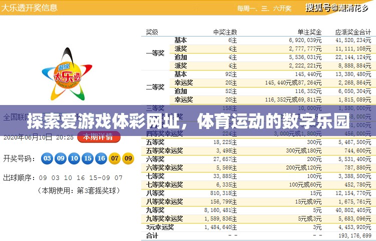 探索數(shù)字樂園，愛游戲體彩網(wǎng)址的體育競技新體驗(yàn)