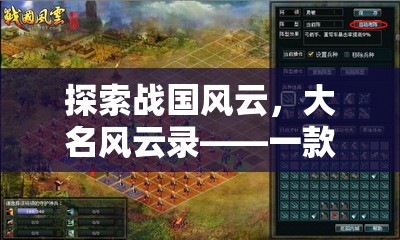 大名風(fēng)云錄，深度解析日本戰(zhàn)國策略游戲