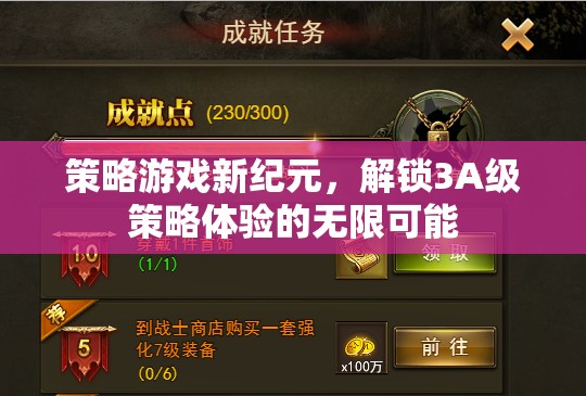解鎖3A級(jí)策略體驗(yàn)，新紀(jì)元策略游戲的無限可能