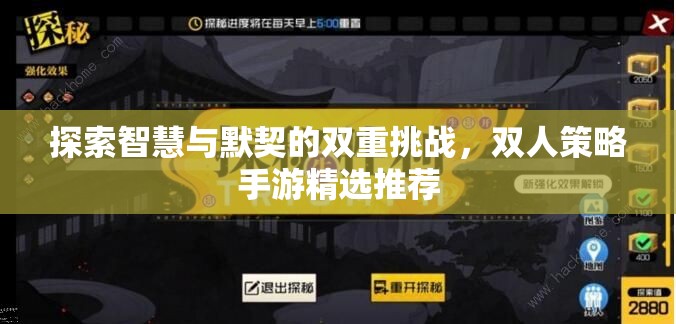 智慧與默契的雙重挑戰(zhàn)，精選雙人策略手游推薦