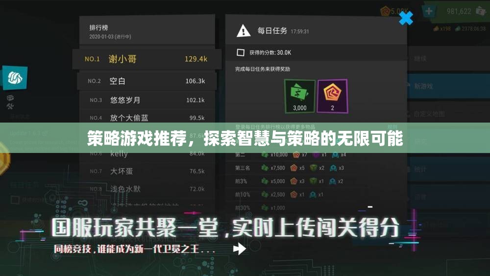 探索智慧與策略的無限可能，精選策略游戲推薦