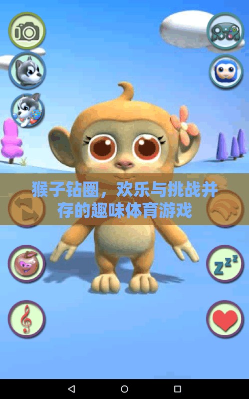 歡樂與挑戰(zhàn)，猴子鉆圈的趣味體育游戲