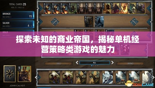 探索未知，揭秘單機(jī)經(jīng)營策略類游戲的魅力