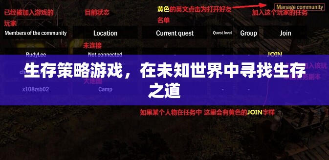 未知世界的生存挑戰(zhàn)，探索生存策略游戲