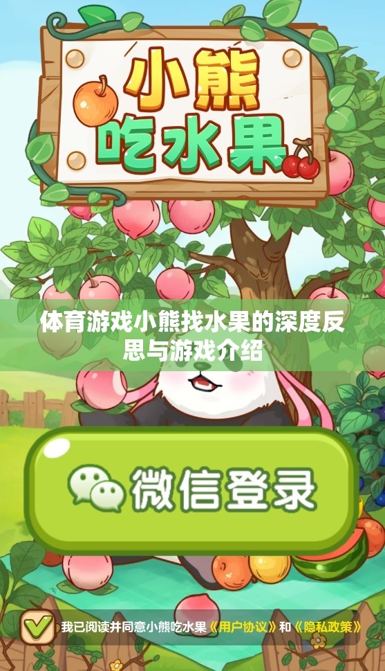 小熊找水果，一款寓教于樂的體育游戲深度反思與介紹