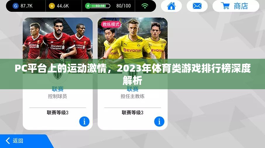 2023年P(guān)C平臺(tái)體育類游戲排行榜深度解析  第1張