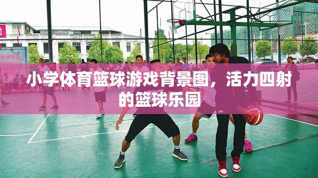 活力籃球樂(lè)園，小學(xué)體育的激情背景圖