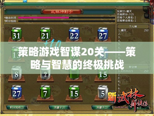 智謀20關(guān)，策略游戲的終極智慧挑戰(zhàn)