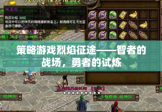 智者的策略戰(zhàn)場(chǎng)，勇者的烈焰征途