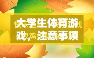 大學(xué)生體育游戲，注意事項與樂趣并存的精彩指南