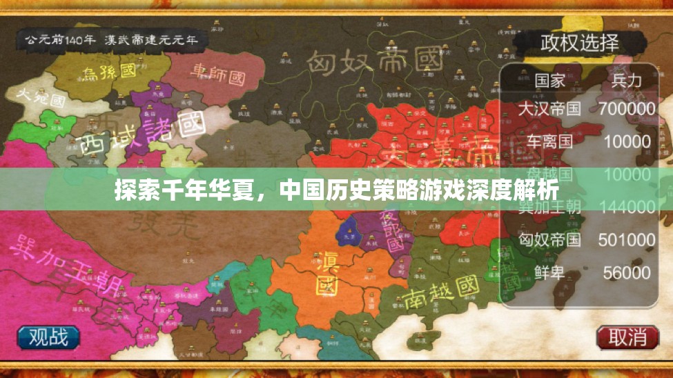 探索千年華夏，中國歷史策略游戲的深度解析